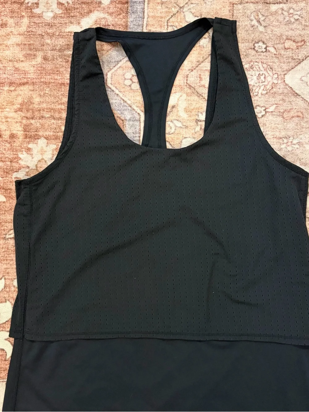 Nike Black Racerback Layered Tank